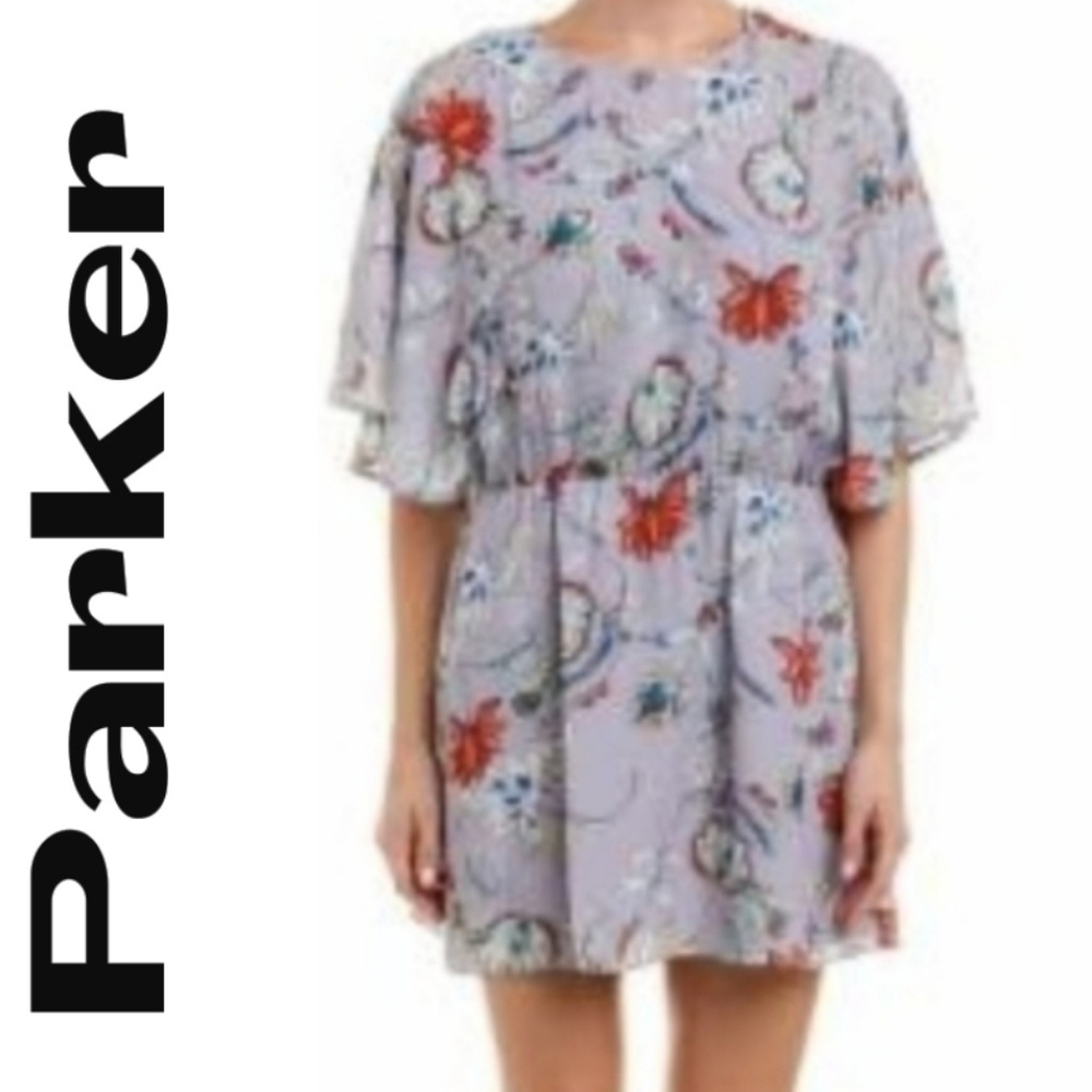 Parker Lilac Floral Dress NWT! Size Medium - Picture 1 of 8
